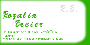 rozalia breier business card